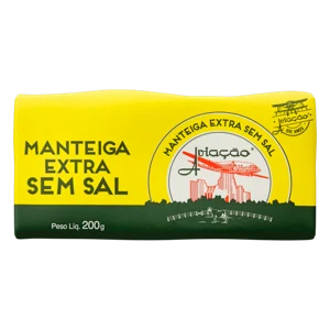 Manteiga Extra sem Sal Aviação 200g
