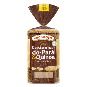 Pão Integral Castanha-do-Pará & Quinoa Vegano Wickbold Grão Sabor Pacote 350g