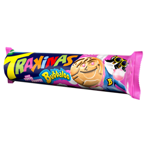 Biscoito Recheio Bubbaloo Tutti Frutti Trakinas Pacote 126g
