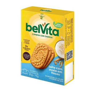 Biscoito Integral Leite com Grãos de Aveia Belvita 75g