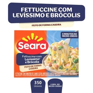 Fettuccine com Levíssimo e Brócolis Seara 350g
