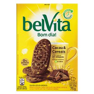 Biscoito Integral Cacau & Cereais Belvita 75g