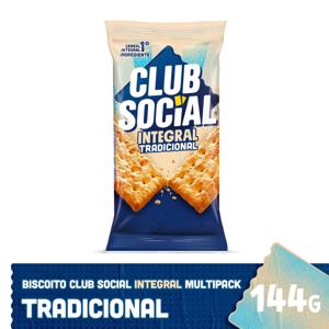 Biscoito Salgado Club Social Integral Pacote 144g