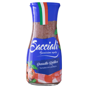 Passata de Tomate Rústica Sacciali Vidro 520g
