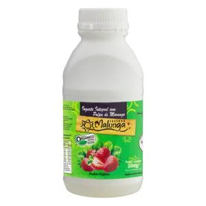 Iogurte Malunga Orgânico Integral Morango Garrafa 500g