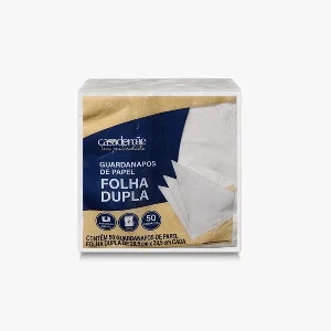 Guardanapo de Papel Folha Dupla Casademãe Grande 29,5cm x 29,5cm Pacote 50 Unidades