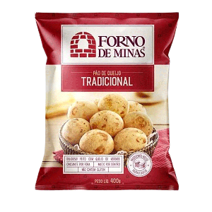 Pão de Queijo Congelado Tradicional Forno de Minas Pacote 400g