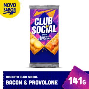 Biscoito Salgado Club Social Bacon e Provolone Pacote 141g