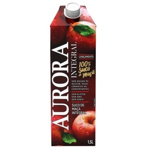 Suco Integral Maçã Aurora Caixa 1,5L