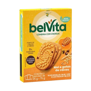 Biscoito Integral Mel & Cacau Belvita Caixa 75g