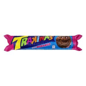 Biscoito Recheio Morango Trakinas Pacote 126g