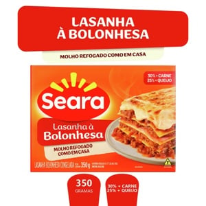 Lasanha Bolonhesa Seara 350g
