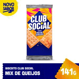Biscoito Salgado Club Social Mix de Queijos Pacote 141g
