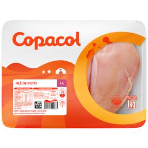 Filé de Peito de Frango Congelado Copacol Bandeja - 1Kg