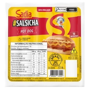 Salsicha Hot-Dog Sadia 500g 10 Unidades