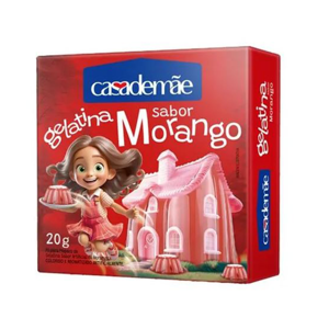 Gelatina Sabor Morango Casademãe 20g